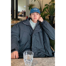 网络图现货潮牌纯色简约加绒加厚保暖防寒休闲棉服外套R512-P85，男装棉衣，星座1005-4