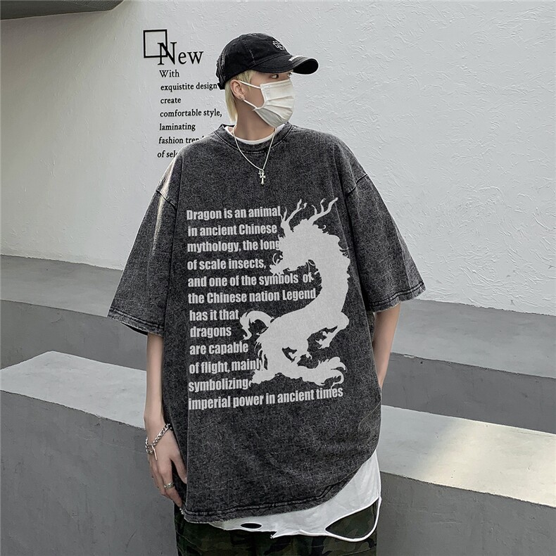 XZ203-SX268-P3824夏季新品水洗做旧圆领短袖T恤,男装T恤,星座203