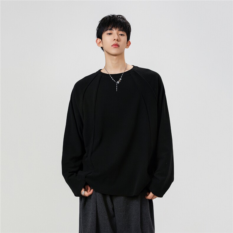 2025新款280g加绒保暖打纯色底衫514-905-P35控60，男装T恤，星座514