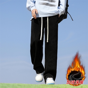 冬季加绒加厚牛仔裤男棉裤秋裤保暖抗寒宽松直筒裤子110-1-P45图片