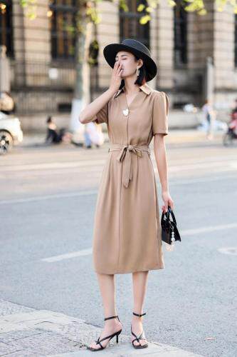 现货夏款连衣裙，女装连衣裙，春语雨桐