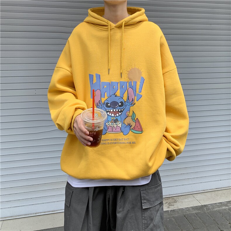 WY2077-P40 纯棉连帽卫衣男大码运动帽衫宽松薄外套男图片