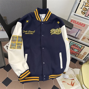 2025新款棒球服外套宽松设计感夹克男女情侣班服现货W8612-P57图片