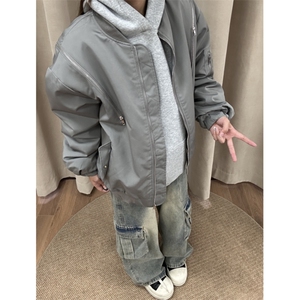 现货 灰色三防面料夹棉棉服拉链多功能棉衣潮男JMF33-特p图片