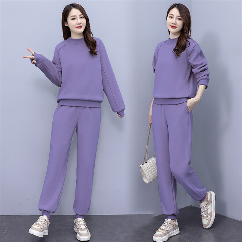 2024新款秋冬加绒加厚时尚度套装开衫，女装运动套装，凯瑟曼