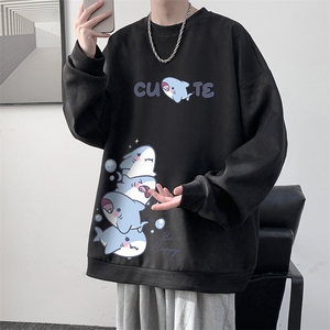 麂皮绒卫衣男大码重磅长袖t恤男 JW81432-P35图片