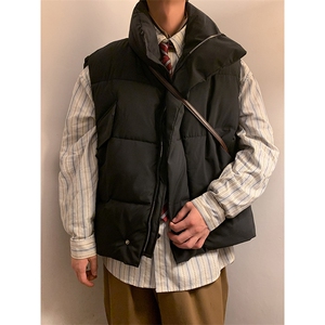 冬季立领棉马甲加厚潮流男士棉背心纯色休闲外套A266-WMJ203-P45图片