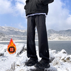 冬季防水加绒冲锋裤设计感登山裤-加绒P60-常规P50-聚酯纤维，男装休闲裤，电商A061