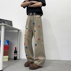 春季水洗做旧牛仔裤复古潮流休闲时尚直筒裤，男装牛仔裤，星座410-6（原星座1304-1）