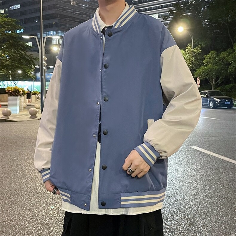 春秋季夹克男宽松港风球服外套韩版大码上衣J6301-P40,男装夹克,星座1109-2