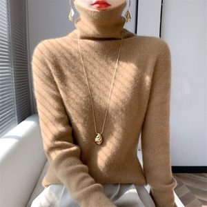 毛衣女秋冬2024新款安迪绒堆堆领针织衫长袖上衣，女装针织衫/毛衣，绒泰祥