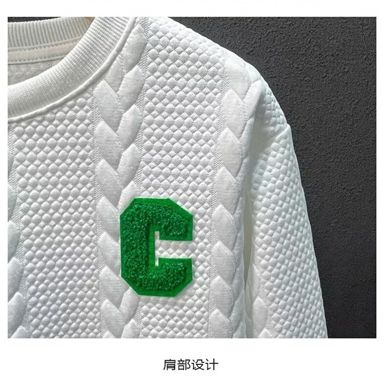 网图现货百搭休闲宽松刺绣提花布卫衣男女RT164-P50,男装针织衫/毛衣,星座1005-4