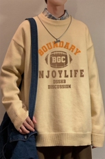 港风秋冬纯色针织宽松圆领毛衣男潮M6835P50控68，男装针织衫/毛衣，电商A268A