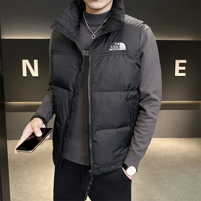 标已注册 男士潮牌羽绒马甲 保暖羽绒服刺绣坎肩背心M001-P110图片