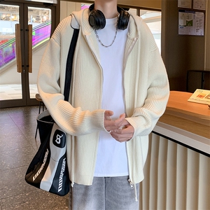 春秋重磅小香风加厚针织开衫宽松高级感小众拉链毛衣外套图片