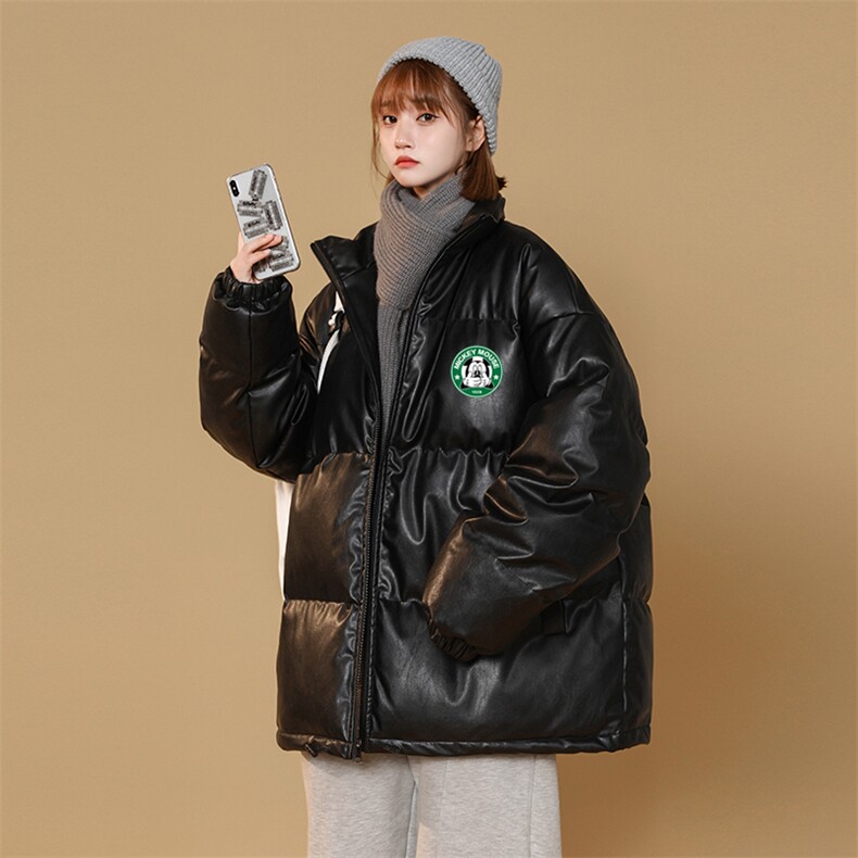 冬季新款PU皮棉服潮流加厚棉衣帅气面包服XZ102A-4-51752-P115,男装棉衣,星座211-2
