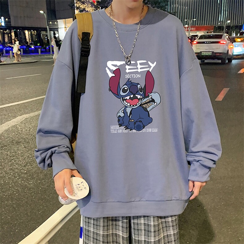 S6038-P28加绒款-P33秋季圆领卫衣男大码韩版宽松长袖外套,男装卫衣,电商A040