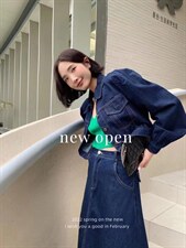 牛仔套装，女装职业装，欧妮卡蒂蔓