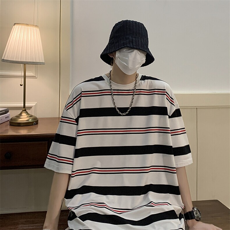703-T315-P35夏季精梳棉柔软舒适休闲条纹T恤,男装T恤,星座703