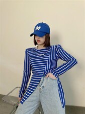条纹撞色打底衫，其它，YSQ Boomboom
