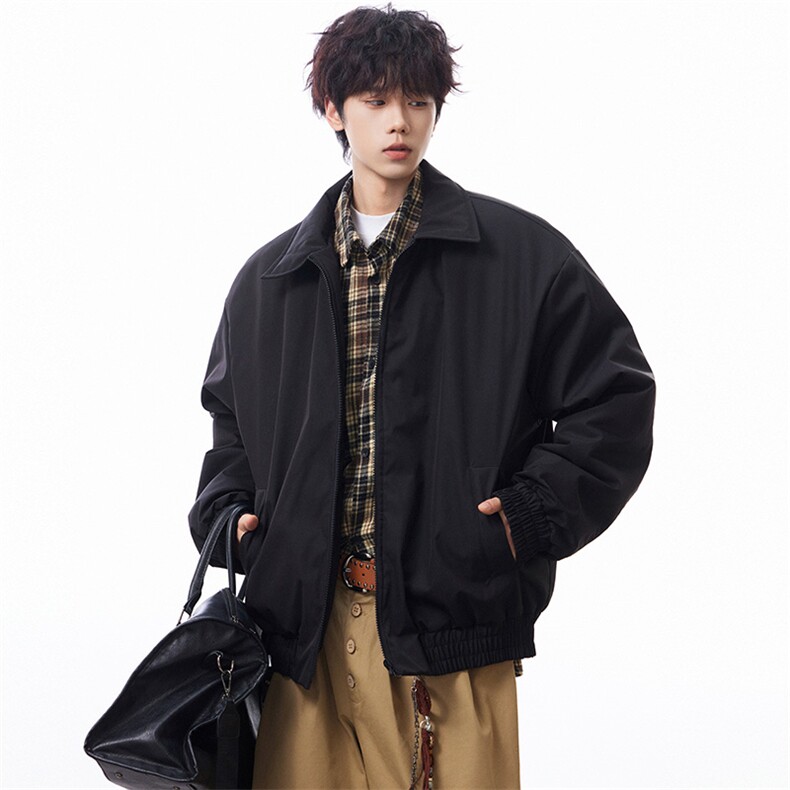 冬装老钱风加棉加厚夹克外套棉服男女翻领棉衣棒球服潮M813-P65,男装夹克,电商A441
