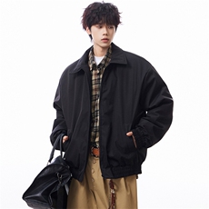 冬装老钱风加棉加厚夹克外套棉服男女翻领棉衣棒球服潮M813-P65，男装夹克，电商A441