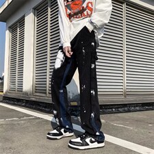 潮流春季牛仔裤男牛仔长裤泼墨涂鸦牛仔裤N202P42，男装牛仔裤，星座1116-2