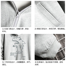 KS21092-P38加绒款-P43连帽开衫卫衣男运动外套大码班服网格，男装卫衣，电商A040A
