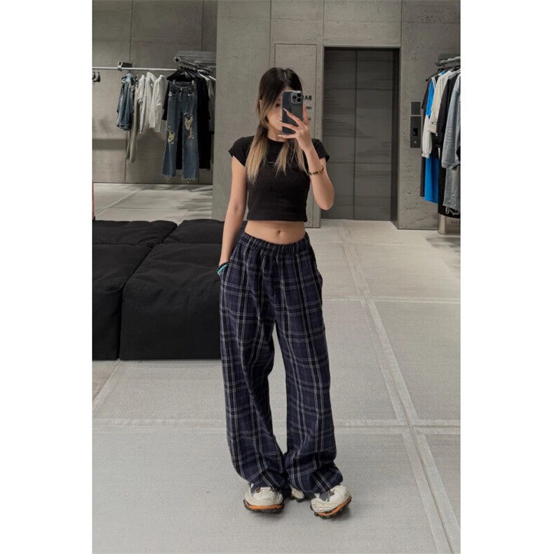 自产！原版黑洞之眼巴黎同款纯棉格子裤1005-FWNZK08-P48，男装休闲裤，星座1005