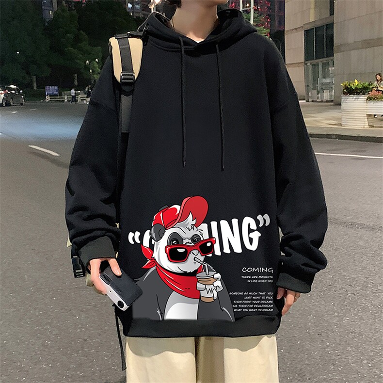 WY2218-P35纯棉连帽卫衣男大码运动帽衫宽松薄外套男,男装卫衣,电商A040