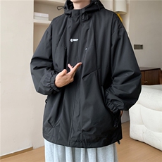 冲锋衣夹克男女韩版潮流宽松百搭帅连帽2024秋冬ins外套W6110-P57，男装夹克，星座412-2