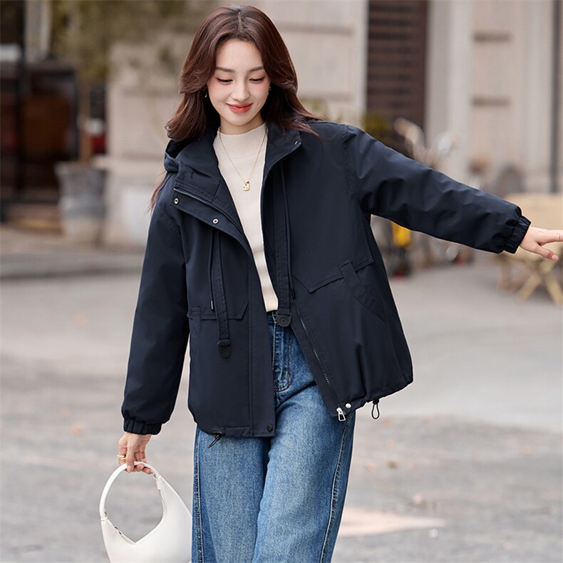 夹棉加厚短外套女2025冬季新款小个子棉衣棉服休闲加绒派克服,女装棉衣/棉服,香水丽阁