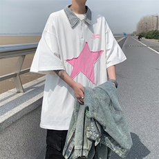 翻领短袖T恤男简约百搭休闲打底五分袖POLO衫T113P28，男装Polo衫，星座1116-2