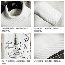 GM45136-P45加绒款-P65高领毛衣男士大码内搭毛线衣男针织衫男，男装针织衫/毛衣，电商A040A