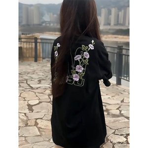 万针全刺绣工艺抖音得物高品质260克重磅纯棉双纱美式高街短袖T恤