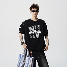 得物供货、重磅420克现货圆领卫衣宽松HD019-1-WY2774LL-P35，男装卫衣，电商019-1