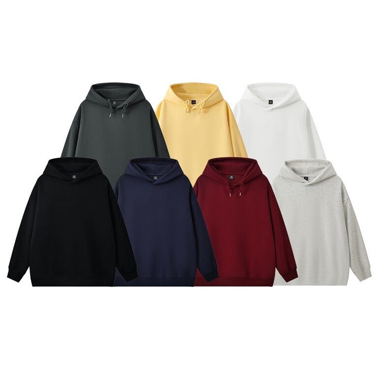 秋季重磅400克足全棉高品质侧口袋连帽卫衣外套男RH113-P45，男装卫衣，星座610B-1