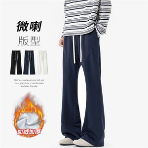 抗寒保暖银狐绒华棉380g重磅斜切休闲裤K24132J加绒-特P26