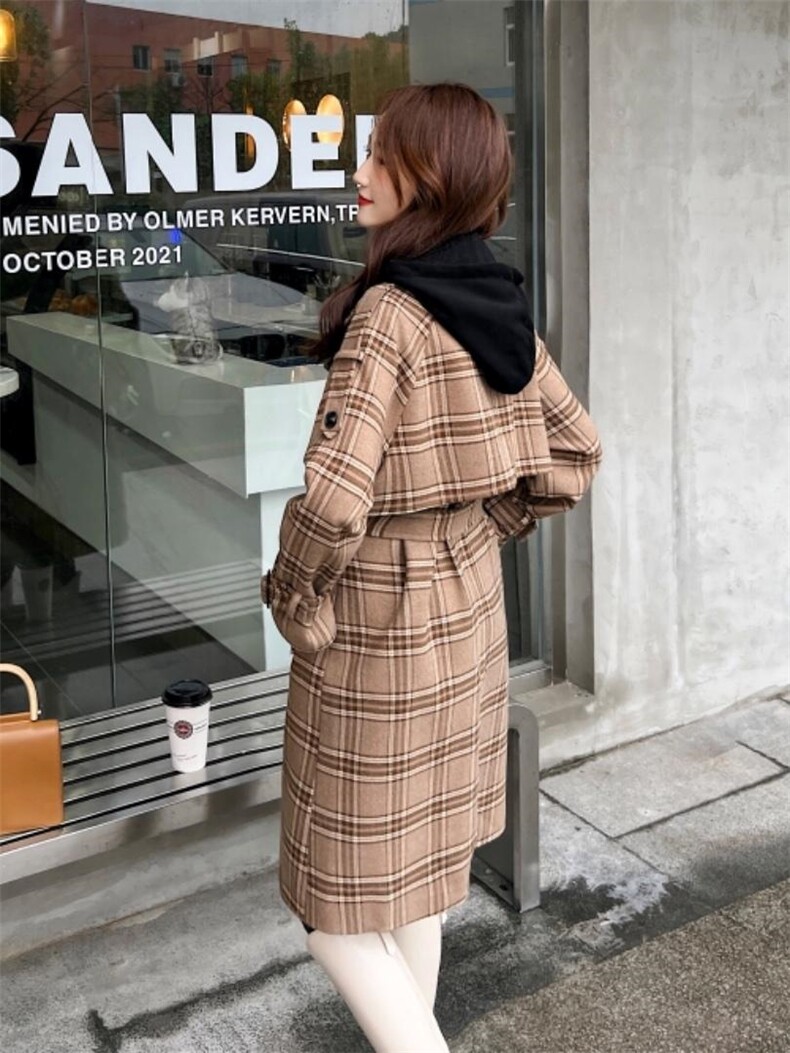 时尚潮流百搭休闲长大衣外套，其它，千利红