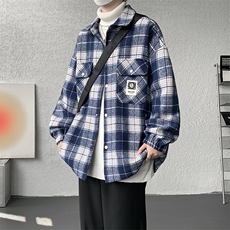 夹克男秋冬季新款港风宽松加厚泥料外套上衣JK712-P68，男装夹克，星座214-3