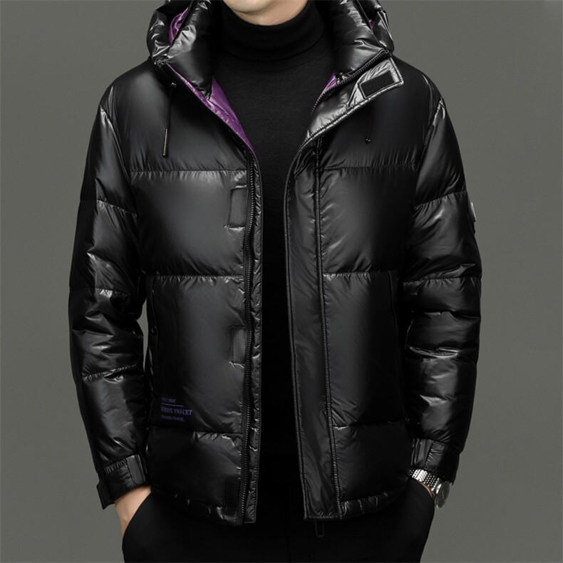 冬装新款标白鸭绒连帽加厚保暖户外羽绒服休闲品质男外套,男装羽绒服,钱塘6003（原4033）