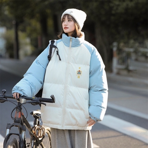现货 抖音得物可供视频 三防加厚羽绒拼接棉衣外套面包棉服 86658图片