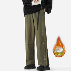 冬季多巴胺穿搭单双板滑雪裤防水男女加绒保暖登山K1002J加绒-P75，男装休闲裤，电商A082