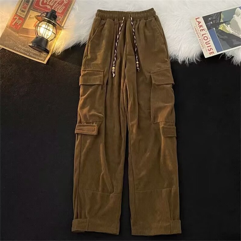 青少年大码工装裤男女秋季新款日系复古宽松直筒休闲裤A778/P46,男装休闲裤,星座506B