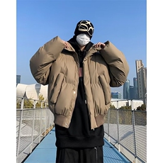 皮棉衣男女宽松短款棉服冬季加厚保暖棉袄面包服立领外套MT34，男装棉衣，星座1116A-1（原606A）