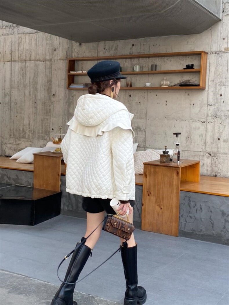 菱形格压薄亮片外套，其它，微迪菲