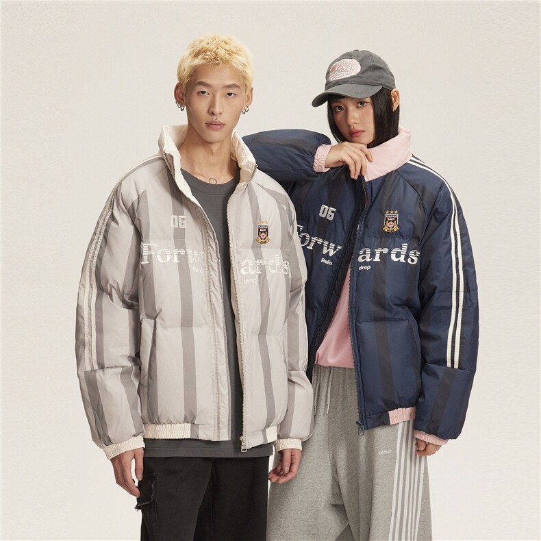 运动休闲双杠棉服--5677模特图228,男装棉衣,电商S012（CATTEE）