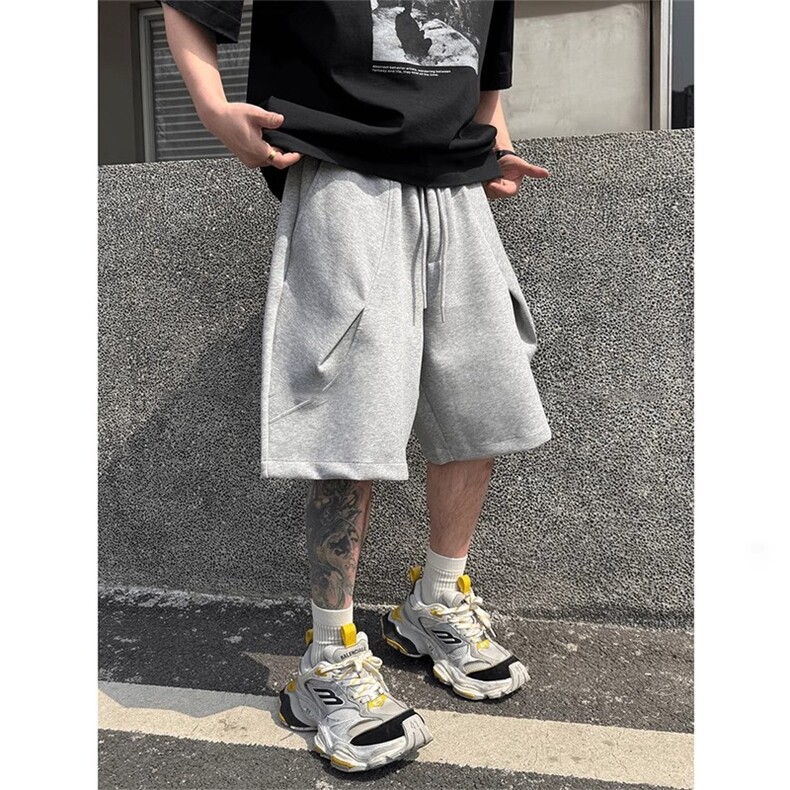 网图慎用抖音品质运动短裤男夏季休闲裤直筒五分裤 310A-8836-P25图片