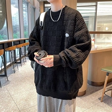 小标多种肌理感慵懒针织毛衣男落肩休闲发泡卫衣7119-P42，男装针织衫/毛衣，星座1109-3