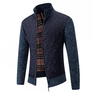 品质好 秋冬季新款男士休闲立领毛衣外套百搭加绒夹克6632，男装针织衫/毛衣，星座1706